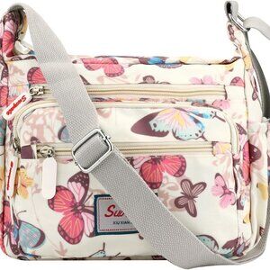 Crossbody Bag Women Nylon Polyester MultiPocket Travel Work Casual